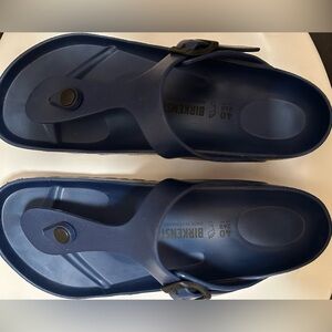 Birkenstock rubber Navy Blue Size 40 (size 9 Women’s 9) Giza, worn once